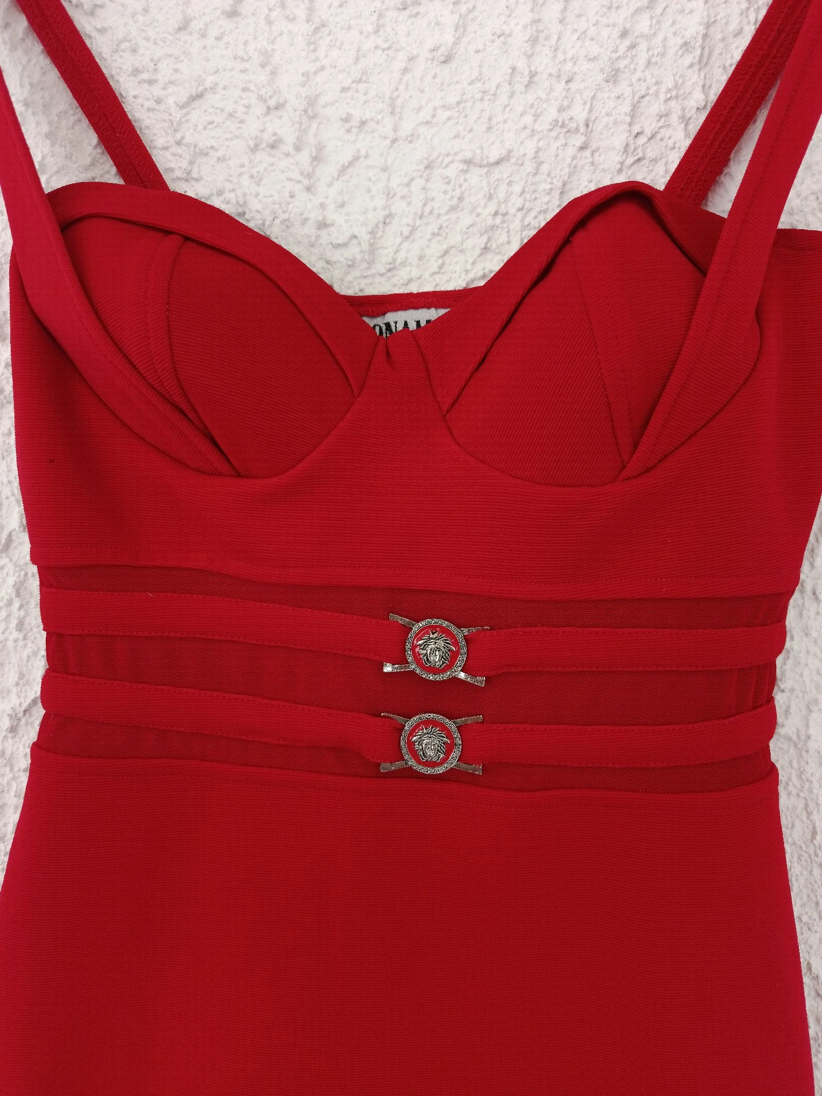Mini vestido ajustado rojo vintage Monabel Los Angeles Talla 36 – photo 8